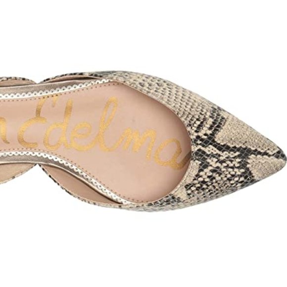 SAM EDELMAN Leather D'Orsay Flat Shoes - Picture 6 of 7